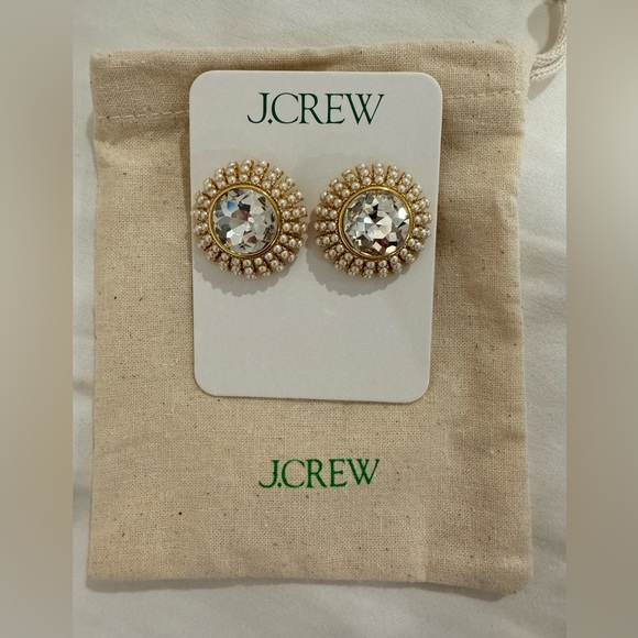 J.Crew Pearl Sparkle Earrings - Picture 1 of 4